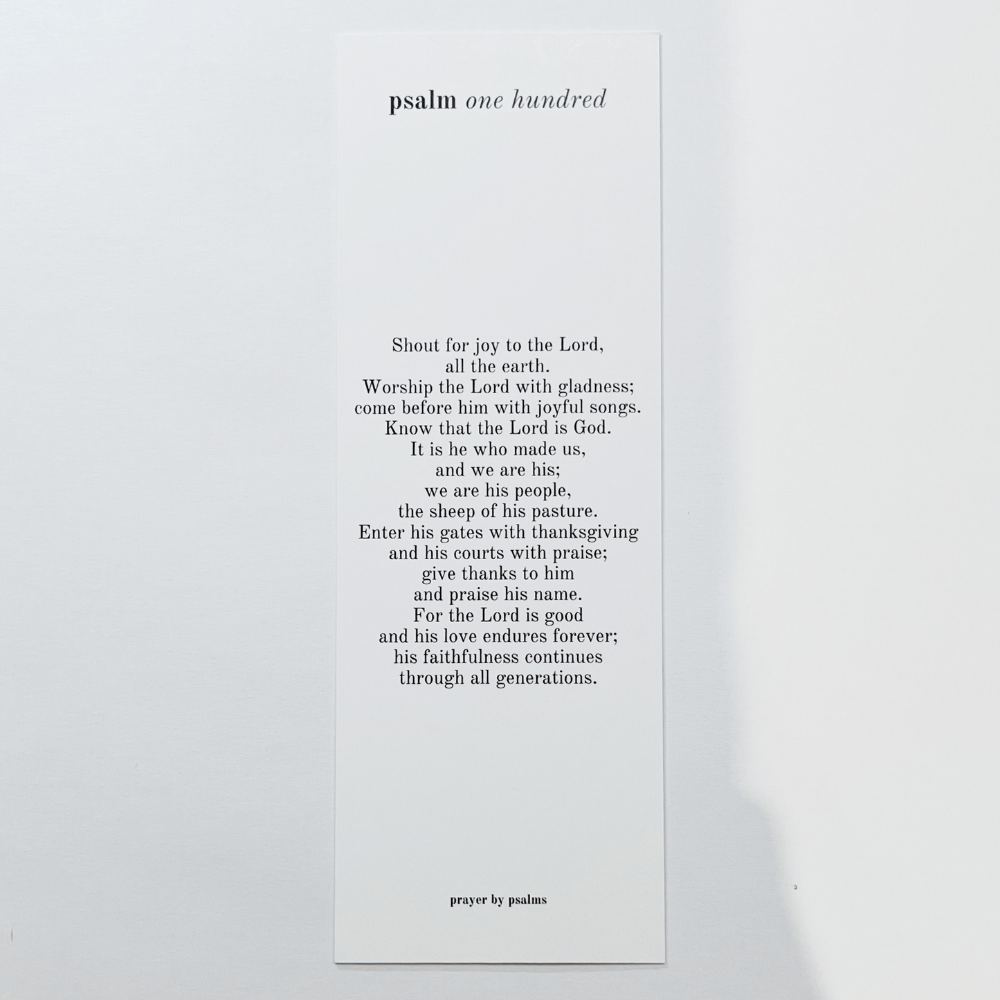 Bookmark - Psalm 100
