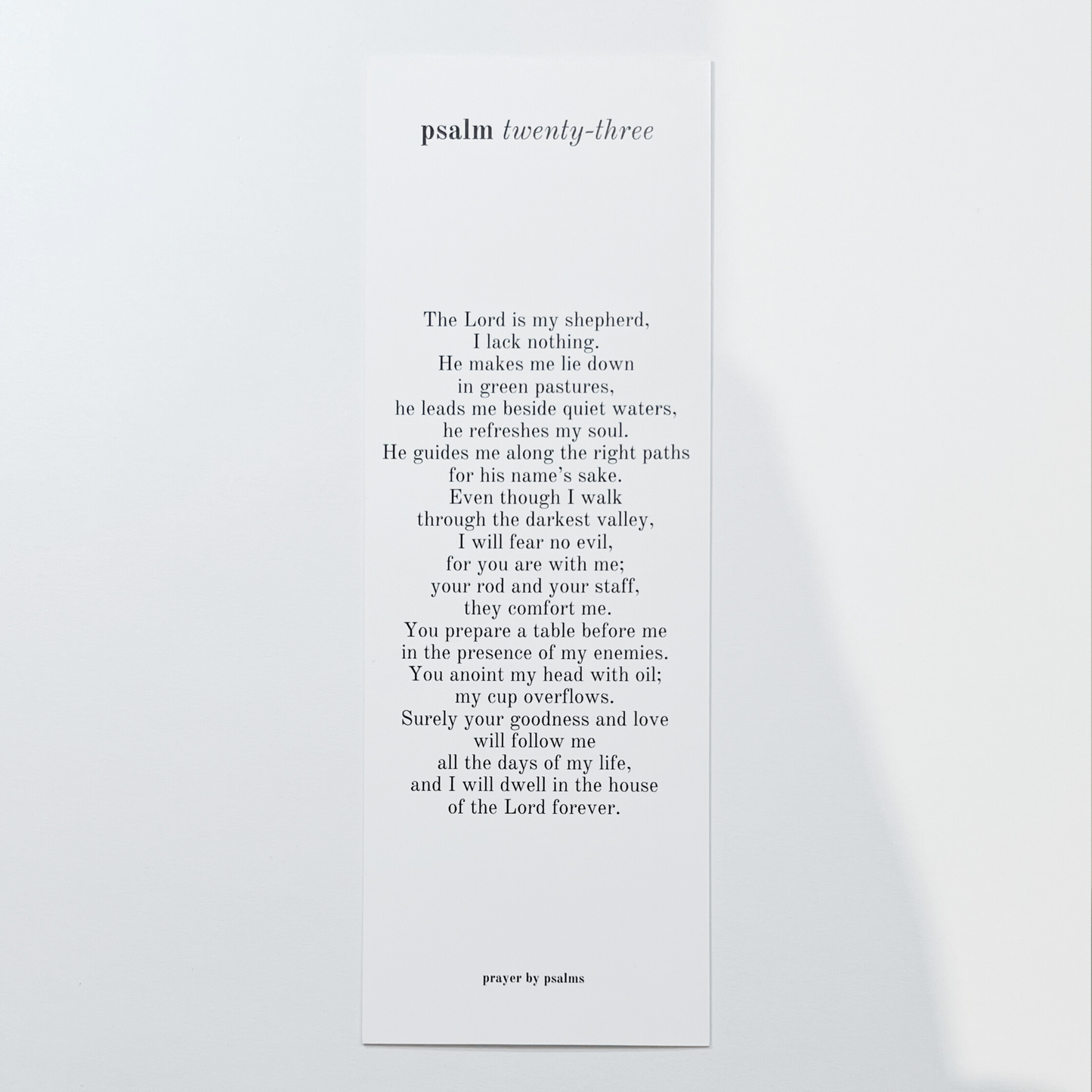 Bookmark - Psalm 23